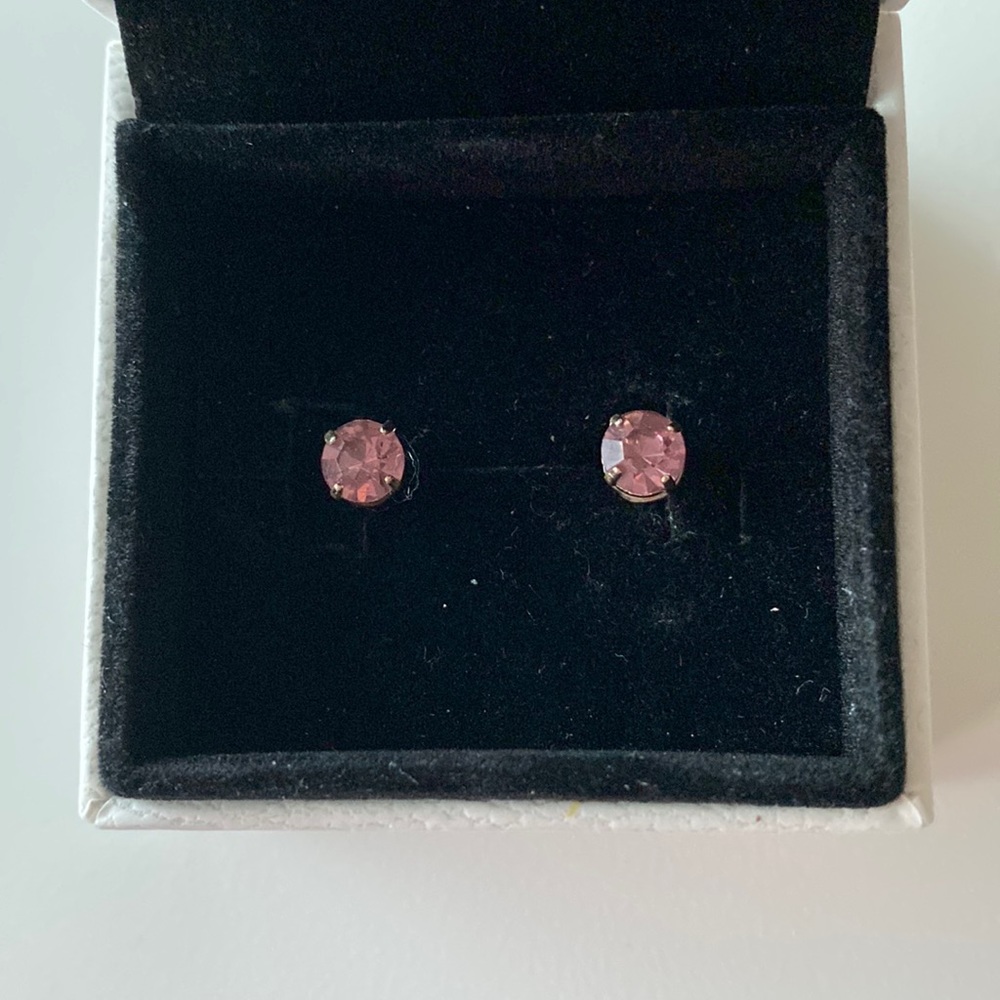 Pink diamond studs